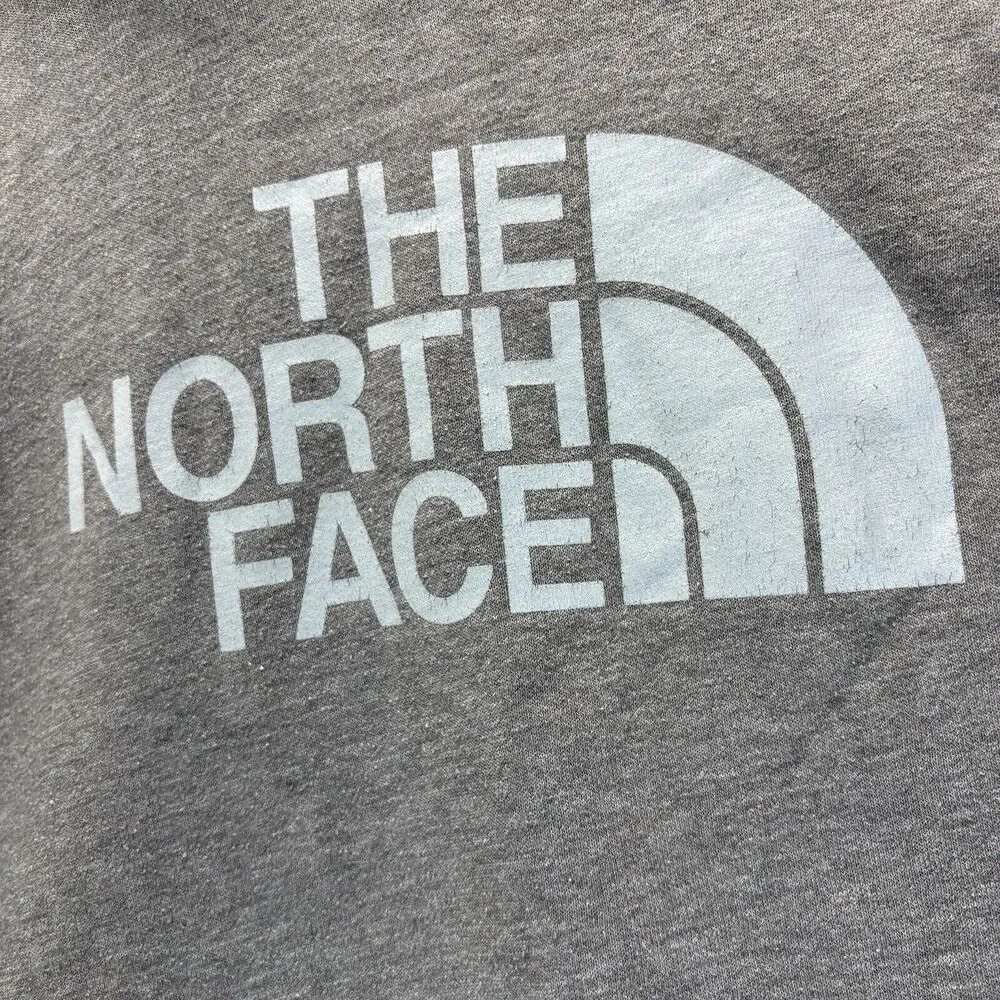 The North Face Mens Hoodie M Half Dome Gray Logo Hiking Outdoor Sweatshirt *READ